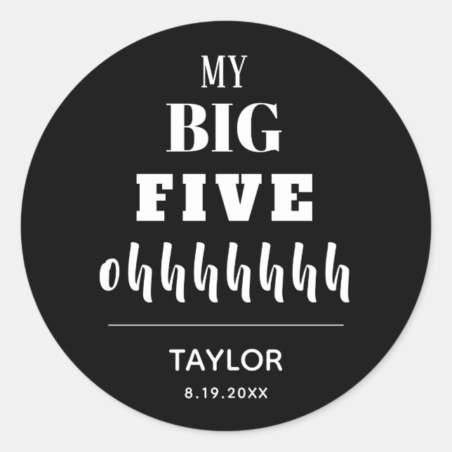 The BIG 50th Birthday Party Favour Classic Round Sticker (Front)