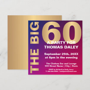 THE BIG 60 BIRTHDAY INVITATION