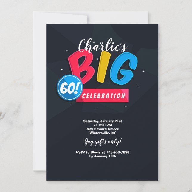 The Big 60 Invitation (Front)