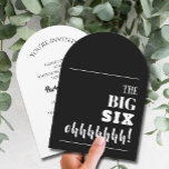 The BIG 60th Birthday Party Arch  Invitation<br><div class="desc">Throwing a milestone 60th birthday party? Be sure to send an invitation that will get guests excited for your party. "The BIG SIX ohhhhh!" - (more ages done in our collection or change to any age and any colour background on the front and personalise your party details on the back....</div>