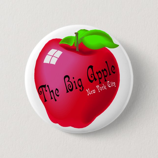 The Big Apple 6 Cm Round Badge (Front)