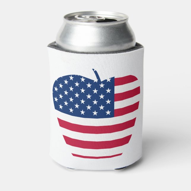 The Big Apple America flag NYC Can Cooler (Can Back)