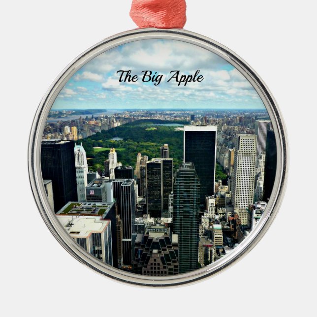 The Big Apple, New York City Metal Tree Decoration (Front)