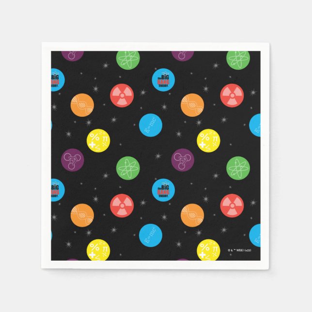 The Big Bang Theory Black Pattern Napkin (Front)