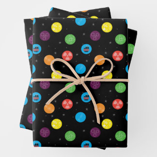 The Big Bang Theory Black Pattern Wrapping Paper Sheet