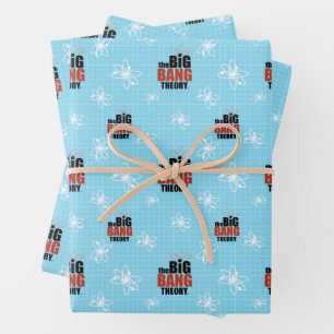 The Big Bang Theory Blue Pattern Wrapping Paper Sheet