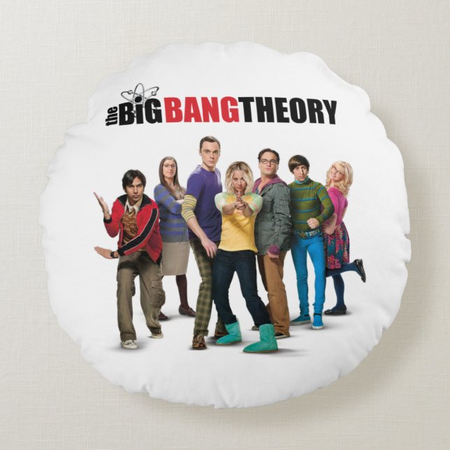 The Big Bang Theory Characters Round Cushion (Front)