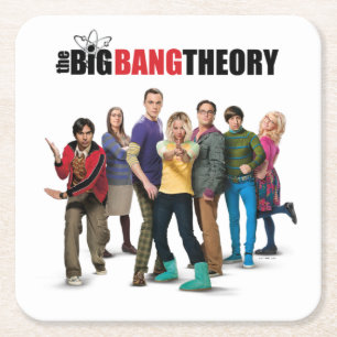 The Big Bang Theory Characters Square Paper Coaster