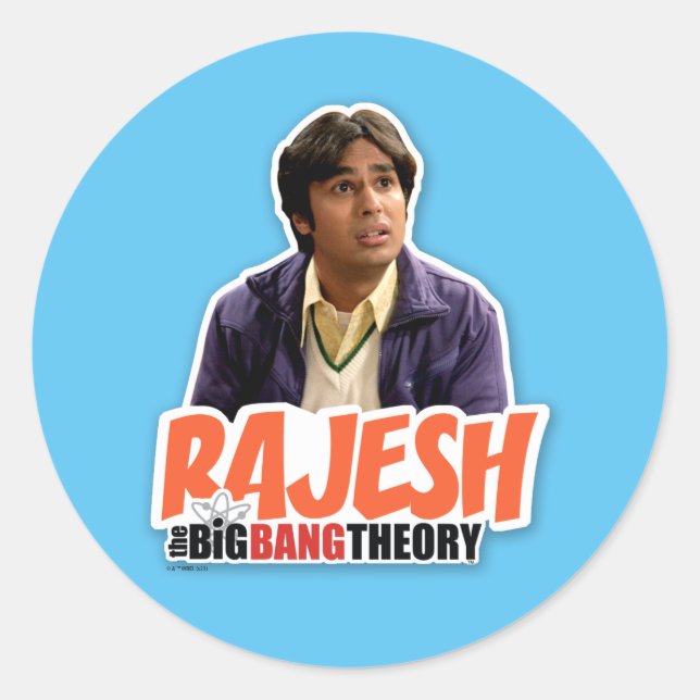 The Big Bang Theory | Rajesh Classic Round Sticker (Front)