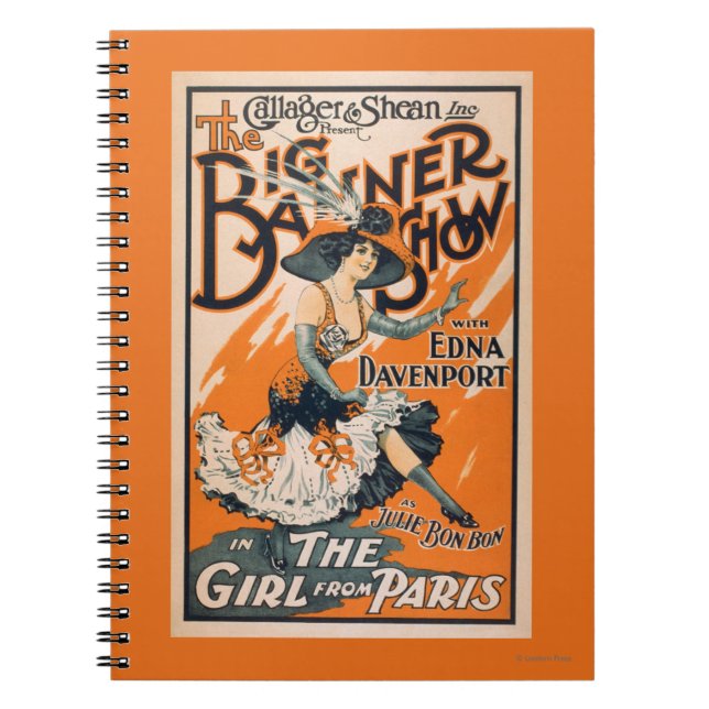 The Big Banner Show "The girl from Paris" Notebook (Front)