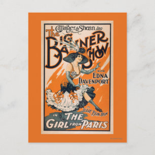 The Big Banner Show "The girl from Paris" Postcard