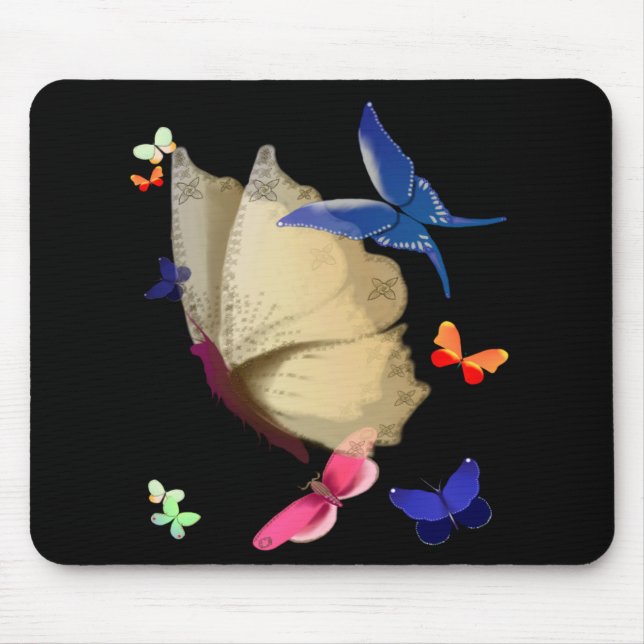 The Big Beige Butterfly  Mousepad (Front)