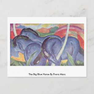 The Big Blue Horse By Franz Marc Postcard