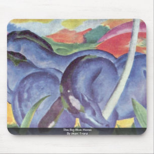 The Big Blue Horse By Marc Franz Mouse Mat