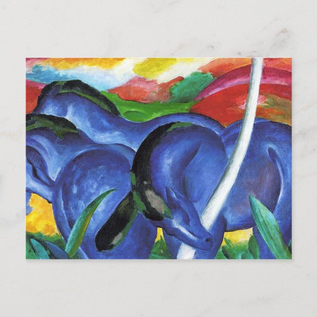 The big blue horses by Franz Marc Postcard (Front)
