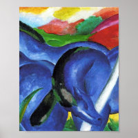 The big blue horses by Franz Marc