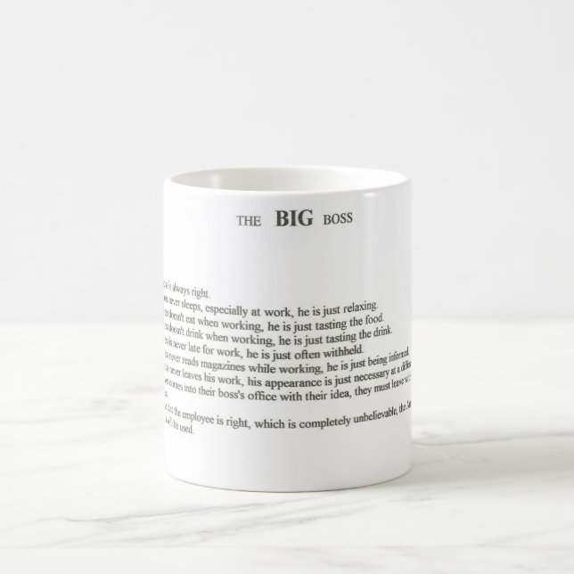 The Big Boss Coffee Mug (Center)