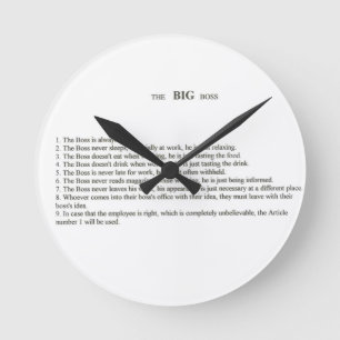 The BIG BOSS Round Clock