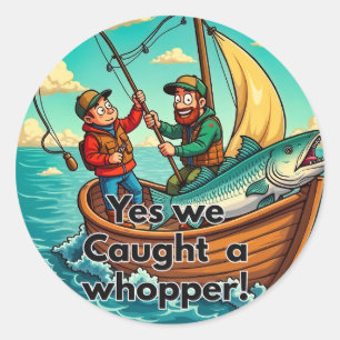 The Big Catch Classic Round Sticker