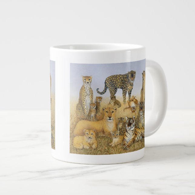 The Big Cats Large Coffee Mug (Front Right)
