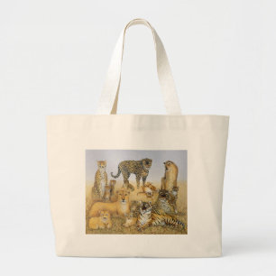 The Big Cats Large Tote Bag