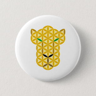The Big Cats Of Life - Sacred Animals 01. 6 Cm Round Badge