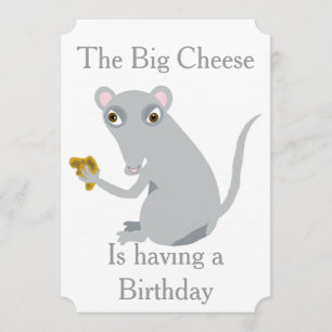 The Big Cheese Birthday Party Invitations
