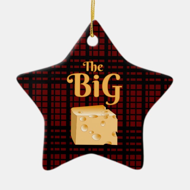The Big Cheese Ceramic Tree Decoration (Front)