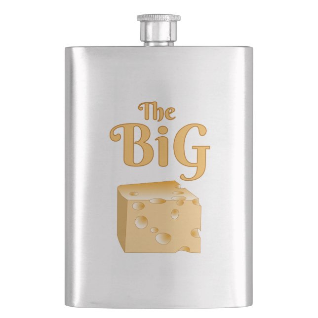 The Big Cheese Hip Flask (Front)