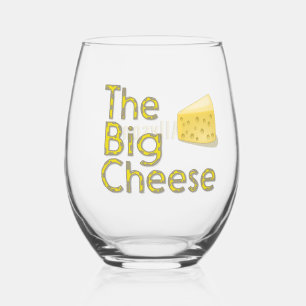 The Big Cheese Personalised Stemless Wine Glass