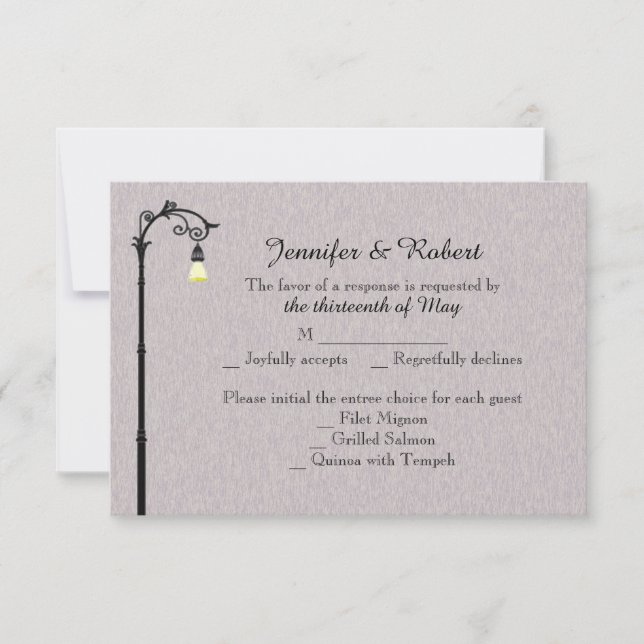 The Big Easy Wedding Response Card (Front)