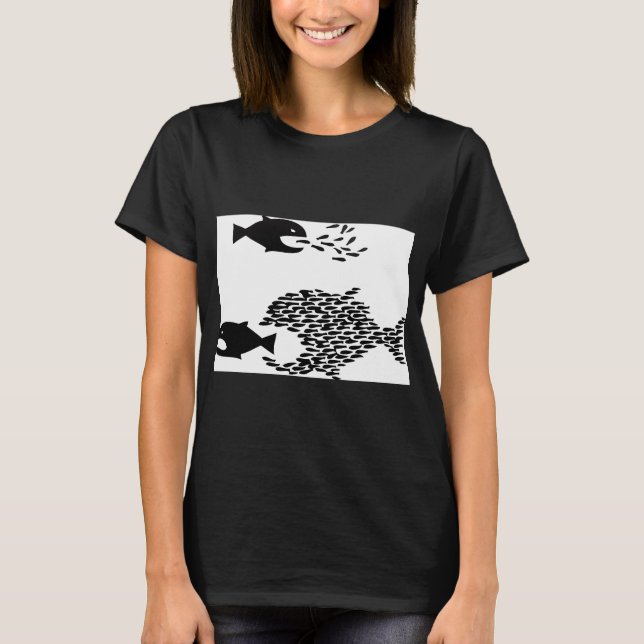 The big fish eats the small one T-Shirt (Front)