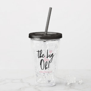 The big four oh! 40th birthday party favour gift a acrylic tumbler