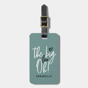 The big four oh! 40th birthday party favour teal luggage tag
