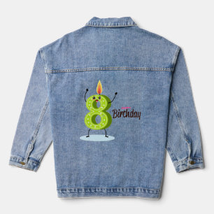 The Big Green Number 8 with Happy Birthday Denim Jacket