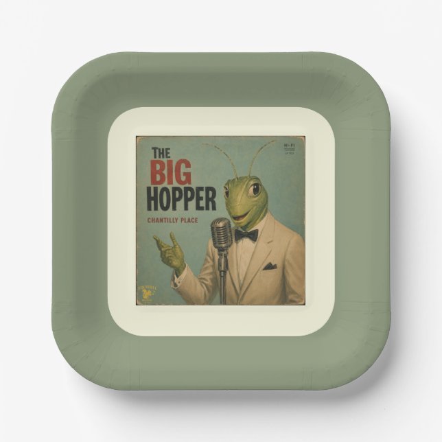 The Big Hopper: a Parody Paper Plate (Front)