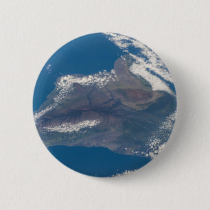 The Big Island Of Hawaii And Its Mountains 6 Cm Round Badge