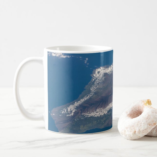The Big Island Of Hawaii And Its Mountains Coffee Mug (With Donut)