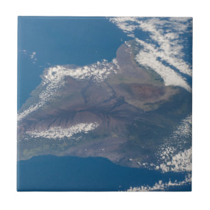 The Big Island Of Hawaii And Its Mountains Tile