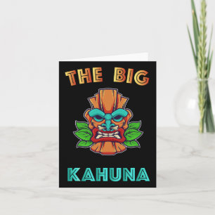 The Big Kahuna Funny Hawaiian Tiki Dad Boss Gift Card