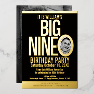 The Big Nine 0 90th Birthday graphic photo