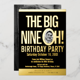 The Big Nine 0h! 90th Birthday graphic photo