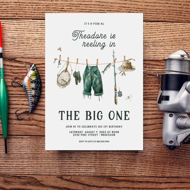 The Big One | 1st Birthday Fishing Invitation (Creator Uploaded)