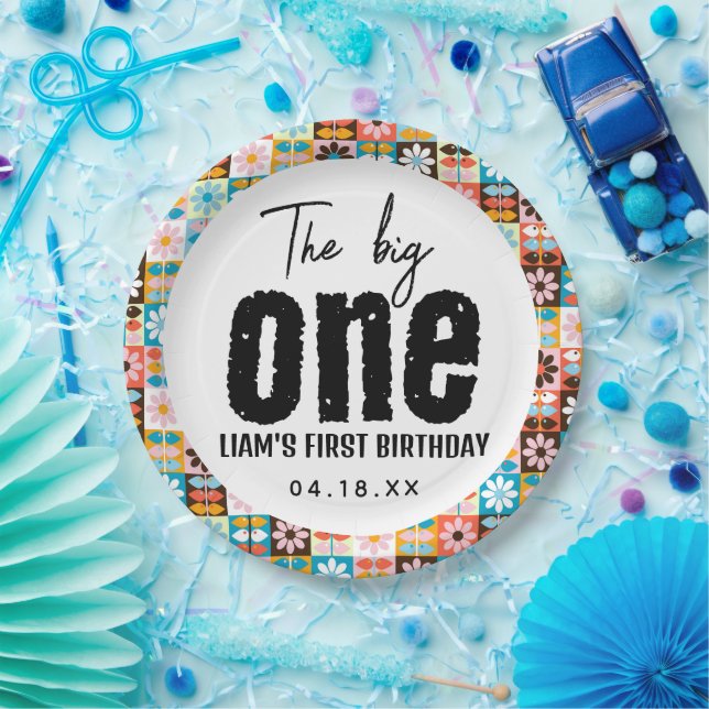 The BIG One 1st Birthday Paper Plate (Party)