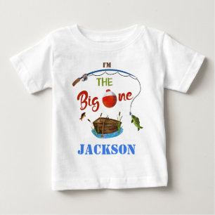 The big ONE baby t-shirt Boy O-fish-ally ONE shirt