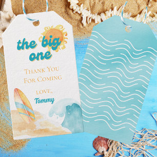 The Big One Beach 1st Birthday Thank You Gift Tag