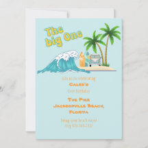 The Big One, Beach and surf birthday theme party