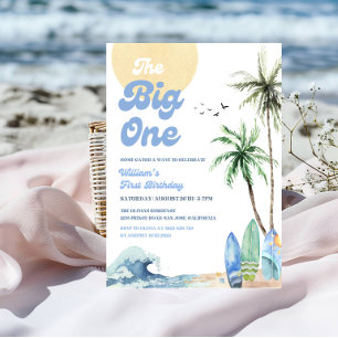 The Big ONE Beach Birthday Party Invitation