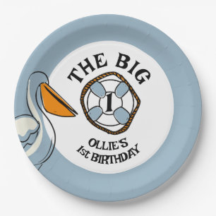 The Big One Beach First Birthday Paper Plate