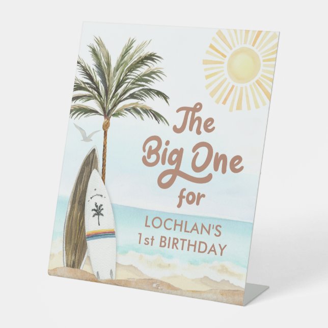 The Big One Beach First Birthday Sign (Front)